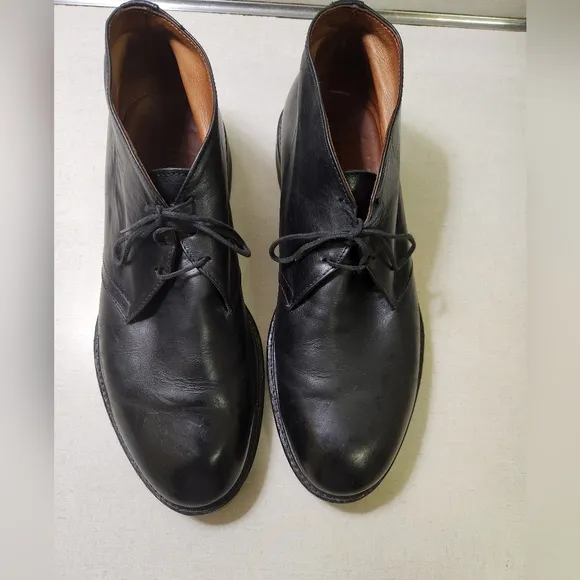 GUC Barney's New York Men's Black Leather Ankle Boots; Size 11