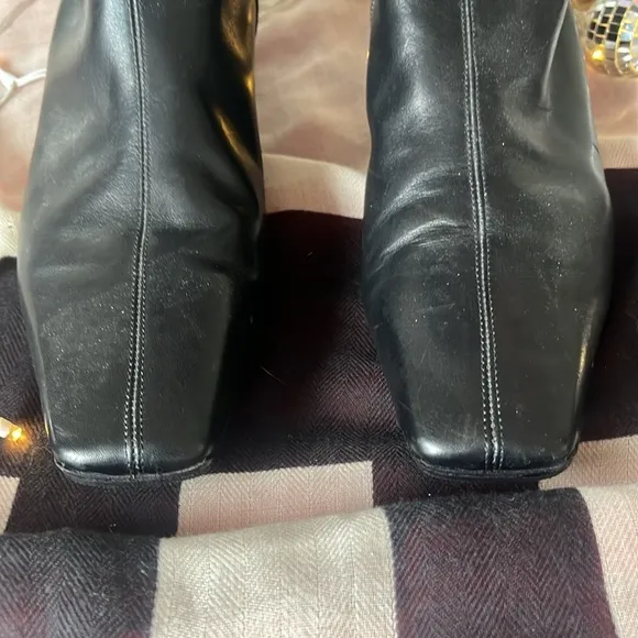 Gucci Leather with Silk Riding Boots