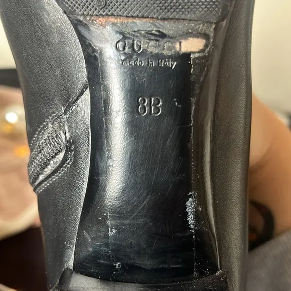 Gucci Leather with Silk Riding Boots