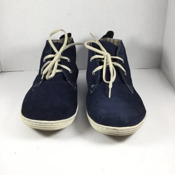 Guess GMBARNES Leather Chukka Boots Navy Blue Size 13
