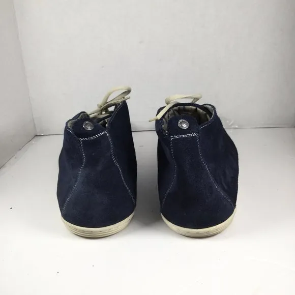 Guess GMBARNES Leather Chukka Boots Navy Blue Size 13