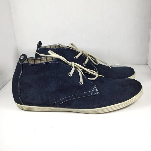 Guess GMBARNES Leather Chukka Boots Navy Blue Size 13
