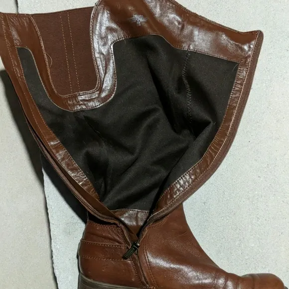 Guess riding boots butter-soft leather brown 8