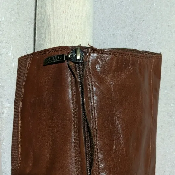 Guess riding boots butter-soft leather brown 8