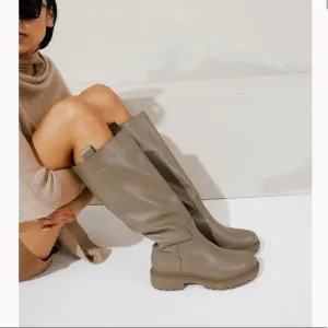 H&amp;M knee high lug boots