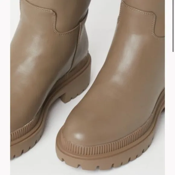 H&amp;M knee high lug boots