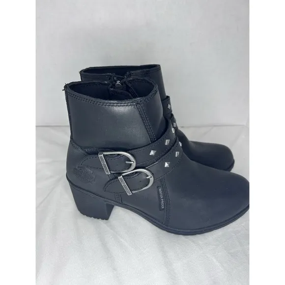 Harley-Davidson Abney Boots 4.5-Inch Waterproof Woman's Sz 10M Motorcycle D87161