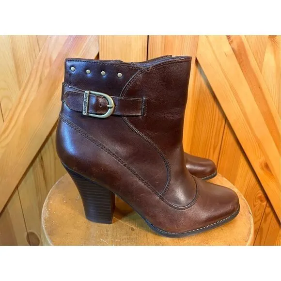Harley Davidson Abriana Boots Genuine Leather D83549 Size 9