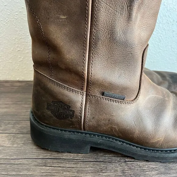 Harley Davidson Altman Waterproof Boots 10” Western Brown Leather Mens 11‎ M