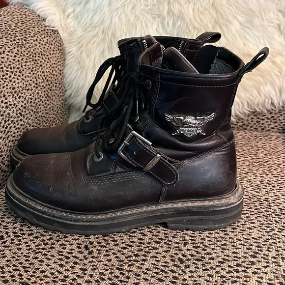 Harley-Davidson black leather riding boots - men’s size 9 (42)