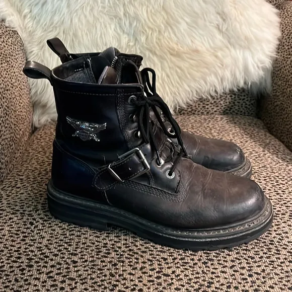 Harley-Davidson black leather riding boots - men’s size 9 (42)