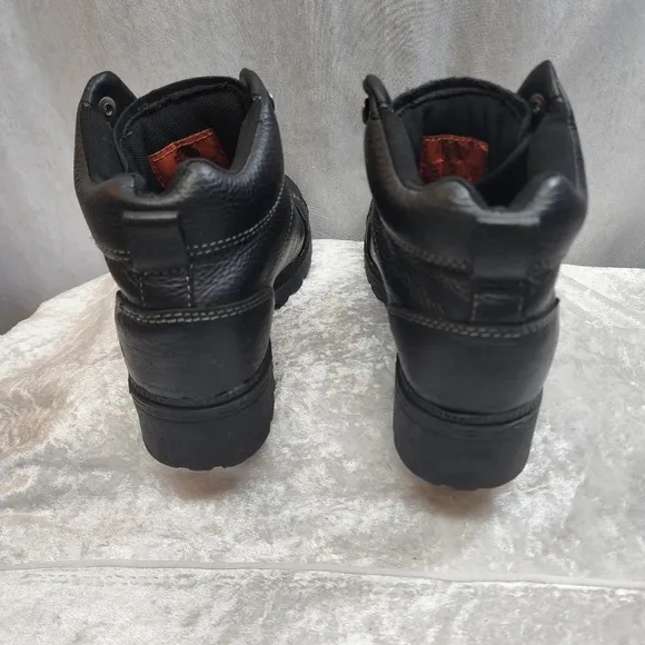Harley Davidson Black Leather Women's Riding Boots Size 8