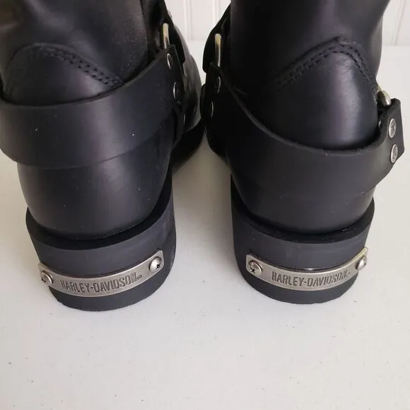 Harley Davidson Cambrelle Mega Harness Hi Biker Boots Square Toe Mens 10.5 91345