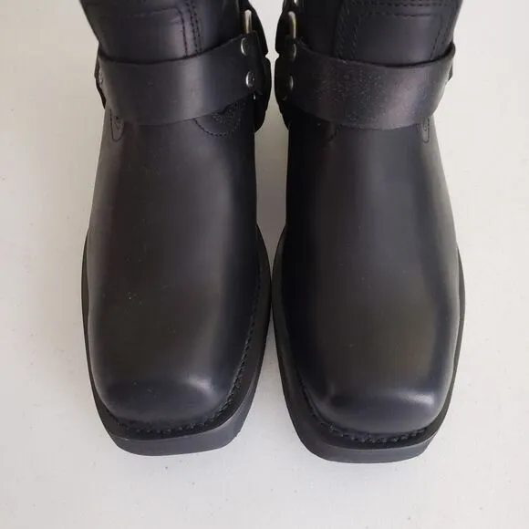 Harley Davidson Cambrelle Mega Harness Hi Biker Boots Square Toe Mens 10.5 91345
