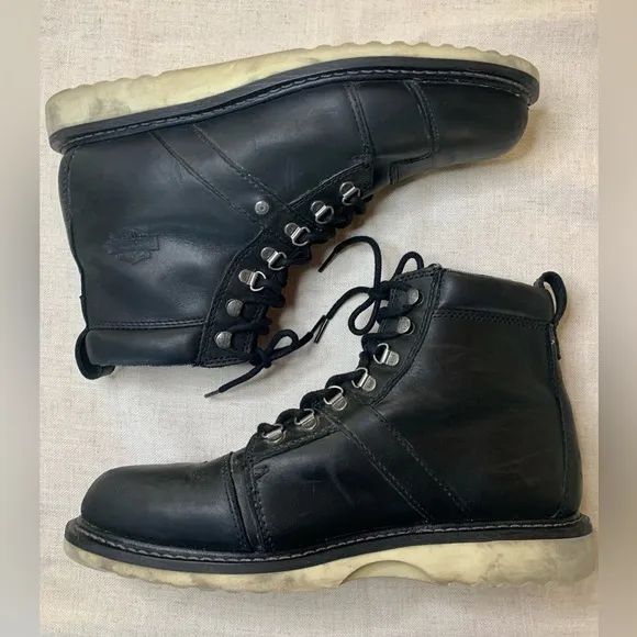 Harley Davidson “Hickman” Black Leather Boots​​