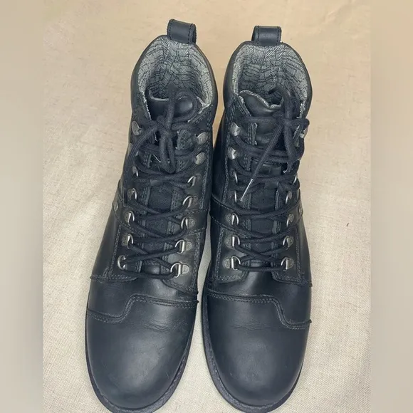 Harley Davidson “Hickman” Black Leather Boots​​