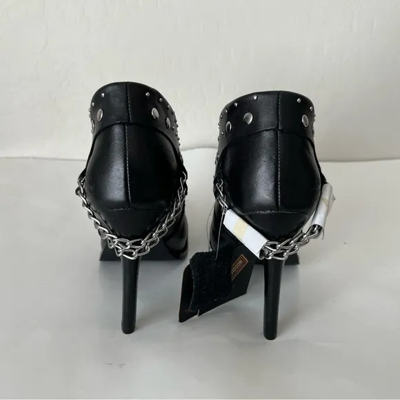 Harley Davidson Lena Stiletto Metal Rivet Chain Leather Boots NEW NWT Size 8.5