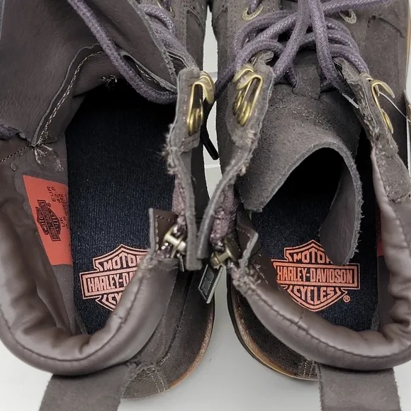 Harley-Davidson Men's 6&quot; Brown Suede Motorcycle Boots D96255 Size 9.5 New
