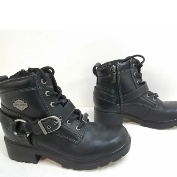 Harley Davidson Riding Boots Black Size 6.5