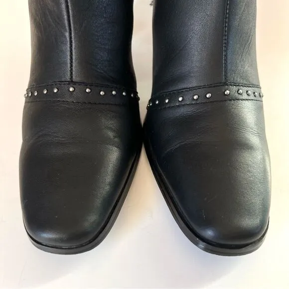 Harley Davidson Stefanie Black Biker Genuine Leather Boots D83558