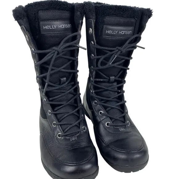 Helly Hansen Black Waterproof Winter Boots Womens Size 6