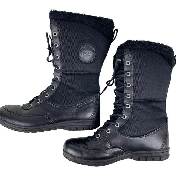 Helly Hansen Black Waterproof Winter Boots Womens Size 6