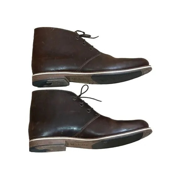 Helm Declan Chukka Boots Leather‎ Brown Men's Size 9.5 M Lace Up Modern Day