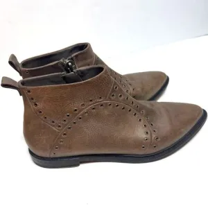 Henry Beguelin Leather Grommet Ankle Boots Sz. 36.5 (US 6.5)