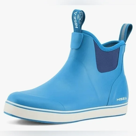 HISEA Women’s Ankle Waterproof Rain Boots, Fishing Deck Boots - Size 6