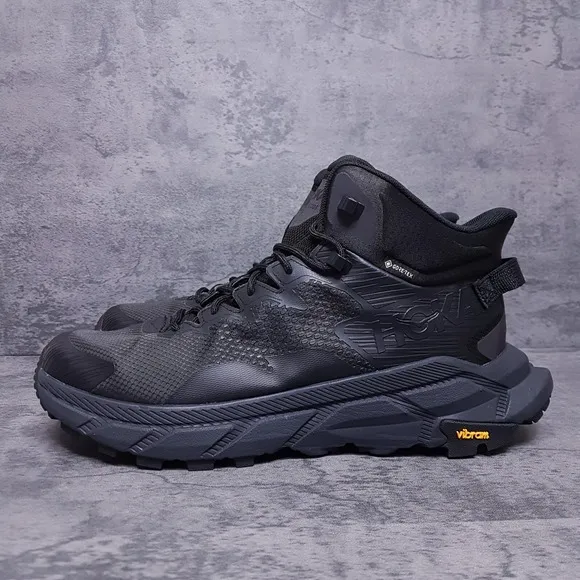 HOKA One One Trail Code GTX Gore-Tex Hiking Boots Mens Size 10.5 D Black