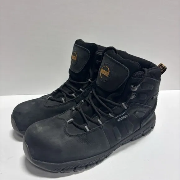Hoss Men’s Tikaboo UL Waterproof Work Boots Black, Size 8.5 M
