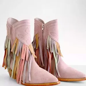 Host Pick🔥⭐️🔥Free People Lawless Fringe Genuine Leather Suede Western Boots
