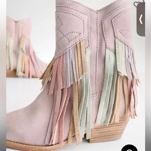 Host Pick🔥⭐️🔥Free People Lawless Fringe Genuine Leather Suede Western Boots