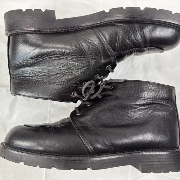 H.S. TRASK MENS LEATHER BLACK LEATHER CHUKKA BOOTS Bozeman Montana