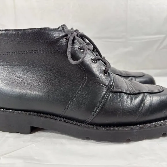 H.S. TRASK MENS LEATHER BLACK LEATHER CHUKKA BOOTS Bozeman Montana