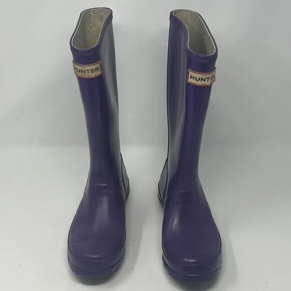 Hunter children's purple rain boots EU 33 US 2 pre-worn