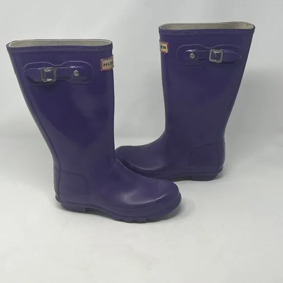 Hunter children's purple rain boots EU 33 US 2 pre-worn