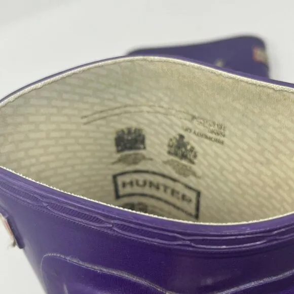 Hunter children's purple rain boots EU 33 US 2 pre-worn