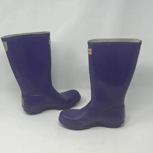 Hunter children's purple rain boots EU 33 US 2 pre-worn