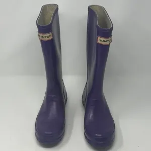 Hunter children's purple rain boots EU 33 US 2 pre-worn