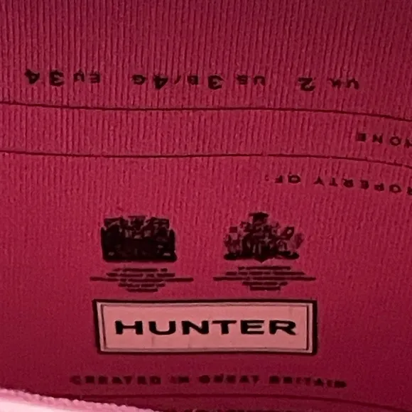 Hunter Glittery Pink rain boots Girls size 4 waterproof mud snow boot