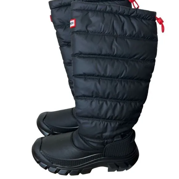 Hunter Ladies' Intrepid Tall Snow Boot Black Nwt Size 6