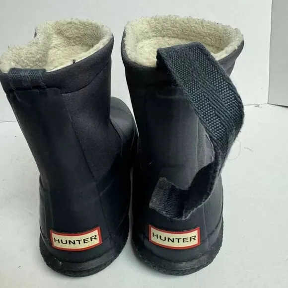 Hunter Mens Original Sherpa Waterproof Boots Navy Size 10 M