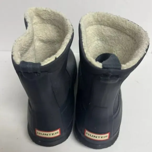 Hunter Mens Original Sherpa Waterproof Boots Navy Size 10 M