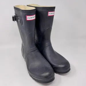 Hunter Men’s Original Short Rain Boots – Black, Size 9 US