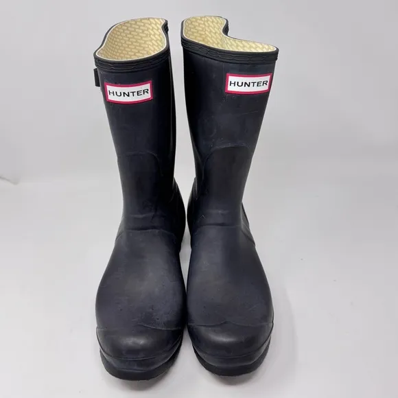 Hunter Men’s Original Short Rain Boots – Black, Size 9 US