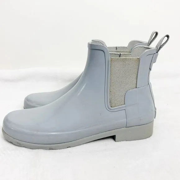 HUNTER Original Refined Chelsea Rain Boots in Symbol Women’s Size US 8