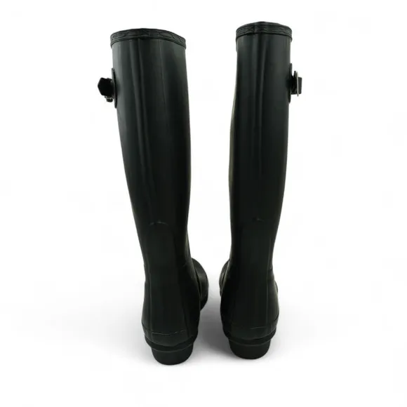Hunter Original Tall Rain Boots Unisex M4 F5 UK 3 Black Rubber Waterproof New