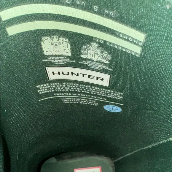 HUNTER Original Wellington Matte Green Tall Rain Boots, Women’s Size 7, NWOT