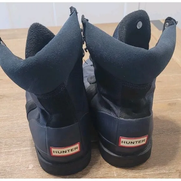 Hunter Originals insulated commando boots in Navy Blue Men's Size 13 UK 12